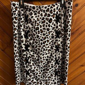 Bold Elements Leopard Print Skirt, Size Large